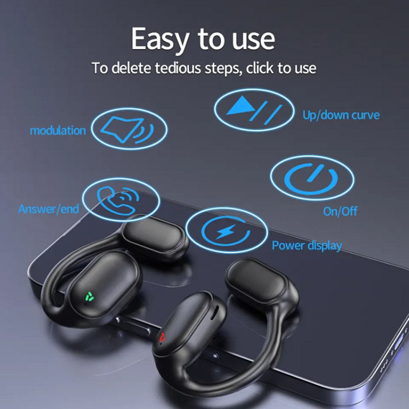XG33 OWS Bluetooth 5.3 Headphones Bone Conduction Wireless Earphones with Digital Display XG33 OWS Bluetooth 5.3 Headphones Bone Conduction Wireless Earphones with Digital Display